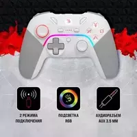  Геймпад (Джостик) Bloody GPW70 — Беспроводная точность 2.4 ГГц с RGB! - 