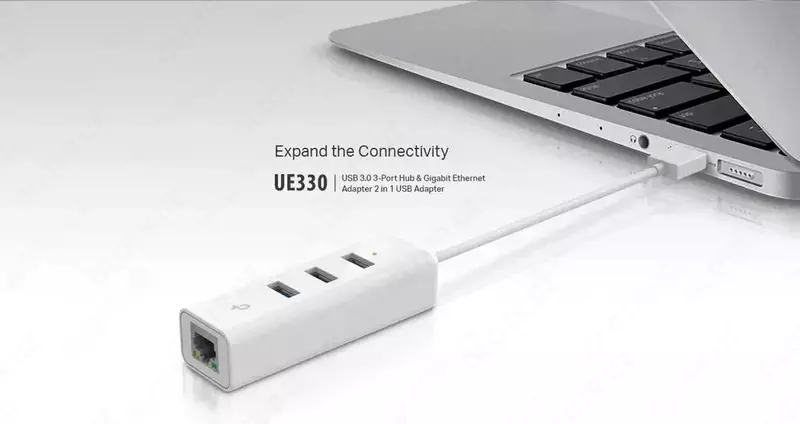 USB 3.0 HUB + Ethernet адаптер UE330C — 2 в 1 - от {0} сум