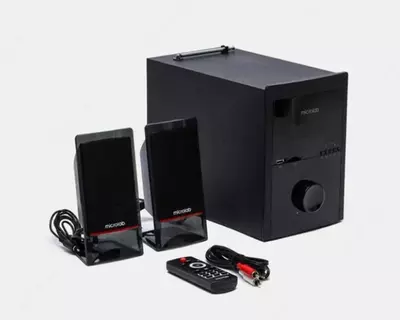 Microlab M-700BT 46W 2.1 karnaylar (RMS) — yozgi uy va kvartira uchun sabvufyer. Microlab M-700BT 46W 2.1 karnaylar (RMS) — yozgi uy va kvartira uchun sabvufyer.