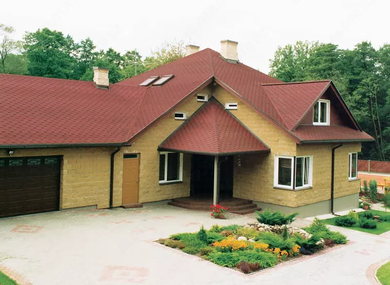 Черепица для крыши RUFLEX - коллекция SOTA красный крыжовник DATNET