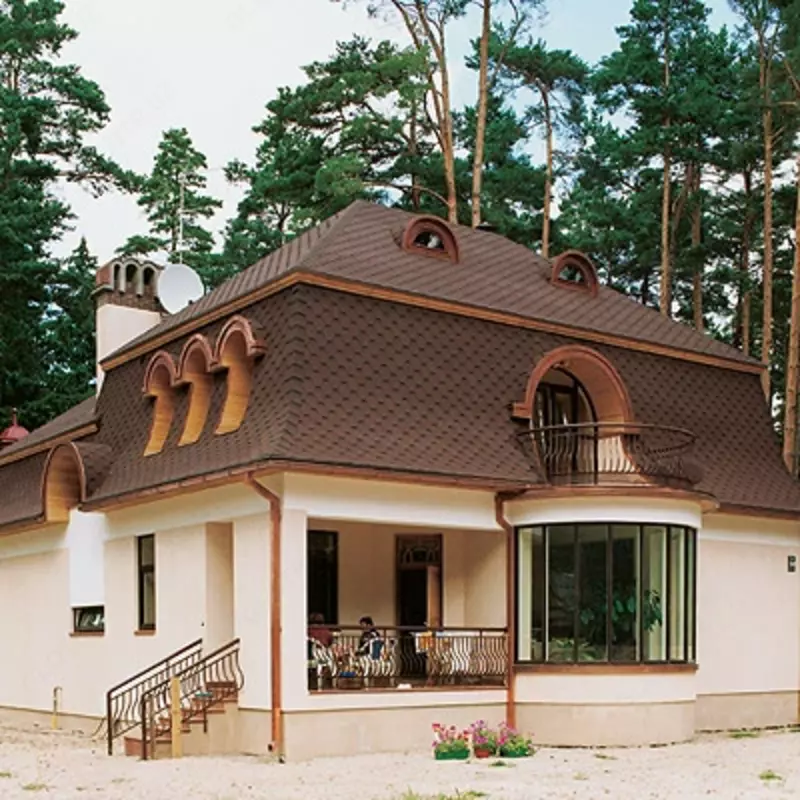 Черепица для крыши RUFLEX - коллекция SOTA тёмный шоколад Только в розницу