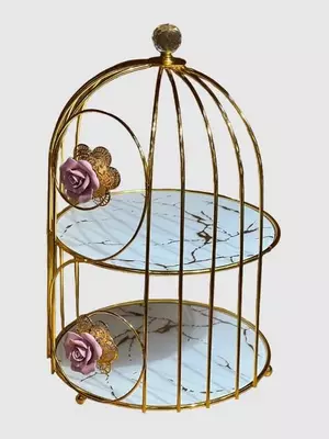 Подставка Элегантный двухъярусный в форме птичьей клетки - 230 000 сум / шт