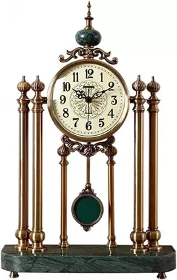 Часы Элитные с маятником Мрамор и Латунь ПОДАРКА