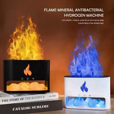 Увлажнитель Воздуха с Эффектом пламени c Разноцветной Подсветкой