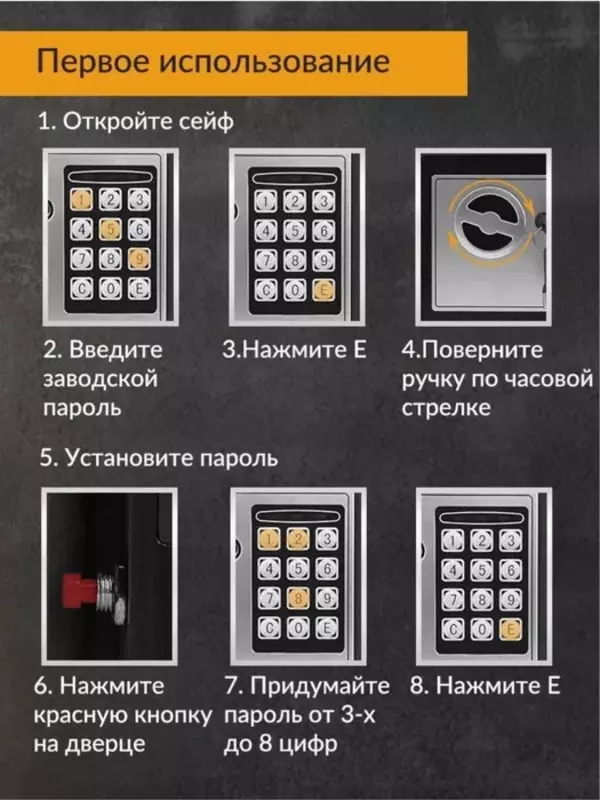 Металический Сейф на Стену с Кодом и Ключами Оптом и розница