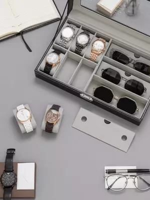 Органайзер для Очков 3-слота и Часов 6-слотов Шкатулка