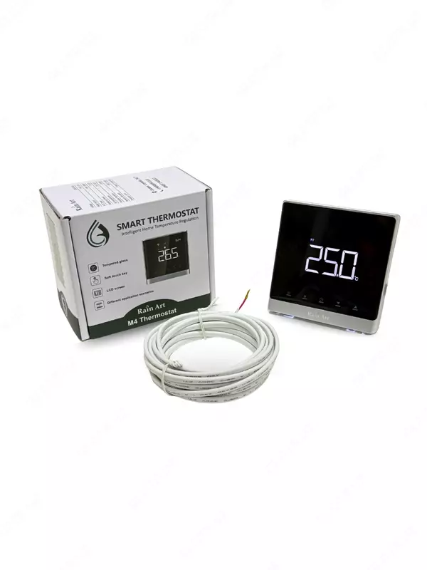 Xona sensori, termostat. Wi-Fi (suvli va elektr isitiladigan pol uchun)