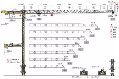 Башенный кран POTAIN MCT 135 J8 Башенный кран POTAIN MCT 135 J8