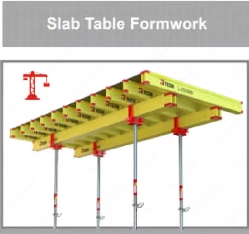 Опалубка с перекрытым столом
