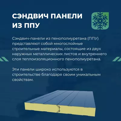 Сэндвич панели из пенополиуретана (ППУ)