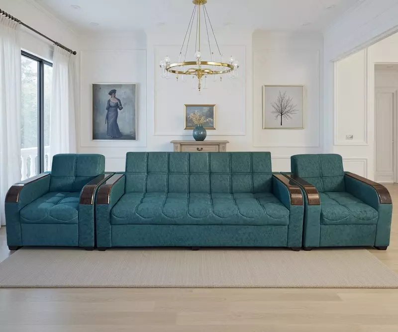 Диван «Тройка» Раскладной с Двумя Креслами - от {0} сум