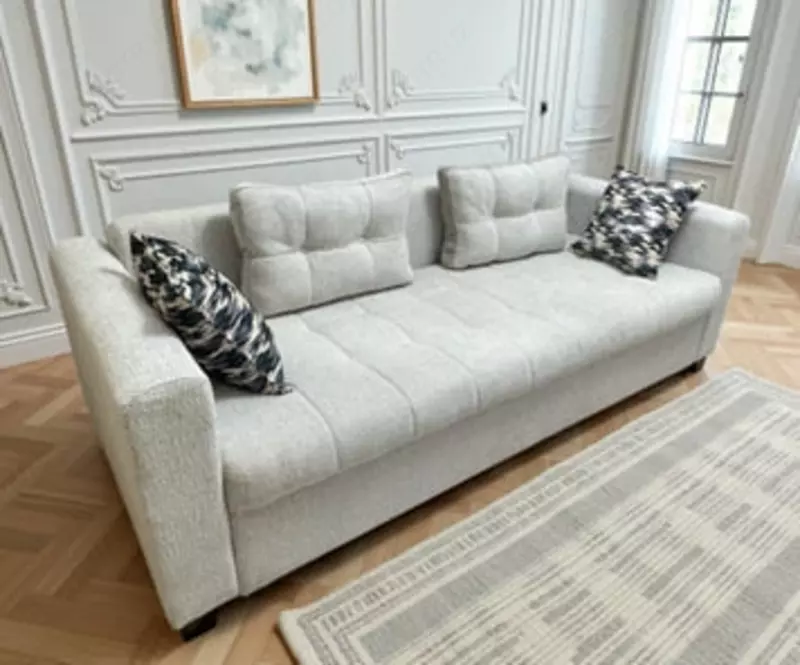 Dizayner yumshoq divan (to'g'ri) "Hazel" 3 ta yostiq