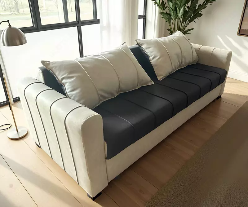 Дизайнерский мягкий диван (прямой) "Cameo" 2 декор. подушки