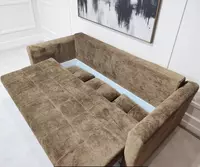 Dizayner yumshoq divan (to'g'ri) "Sepia" 3 ta dekorativ yostiq