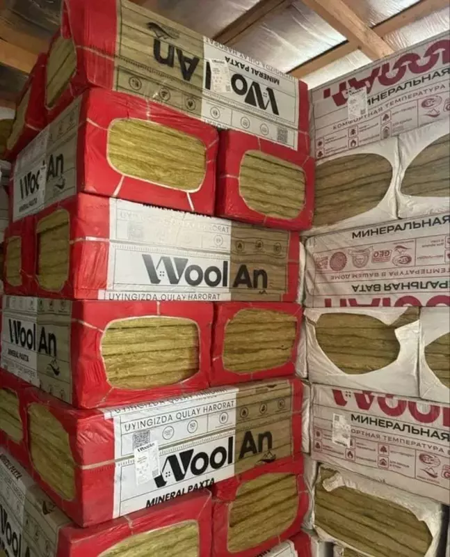 Минеральная вата для фасада WoolAn issiq devor 16кг/м Chakana savdo