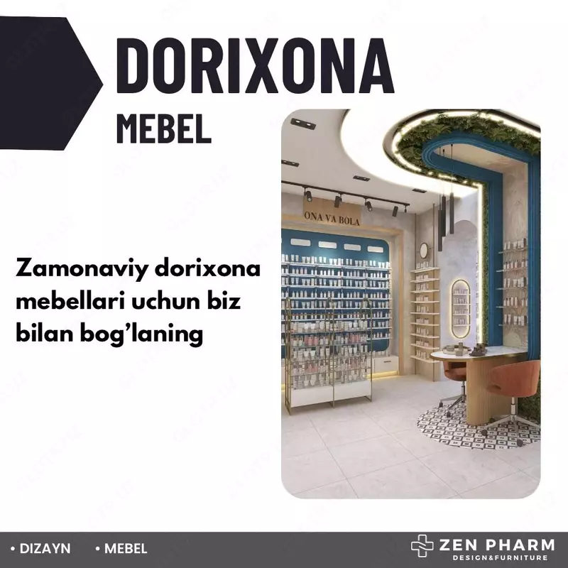 Apteka uchun mebel