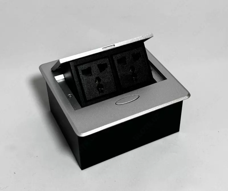 Настольная розетка Лючок Короб Напольная встраиваемая Мебельная розетка Socket