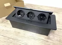 Настольная розетка Лючок Короб Напольная встраиваемая.