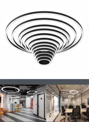  Ofis va binolar uchun loft uslubidagi osma LED yoritgich - 
