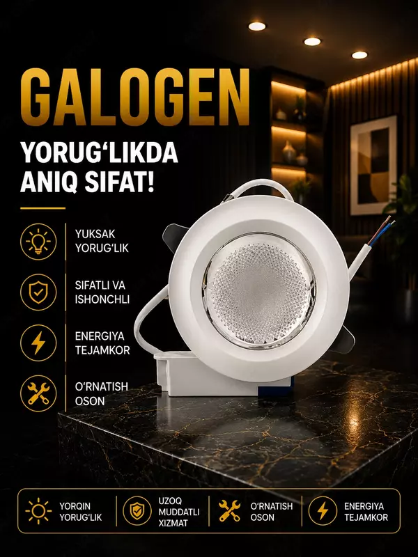 Yuqori sifatli galogen lampa