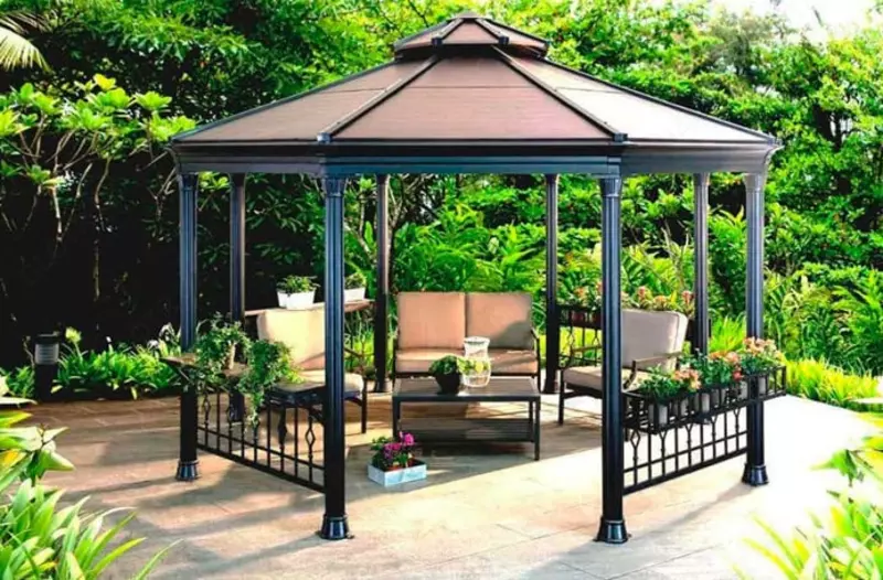 "METALIX" dam olish uchun dekorativ metall gazebos (assortiment)