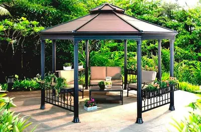 "METALIX" dam olish uchun dekorativ metall gazebos (assortiment)