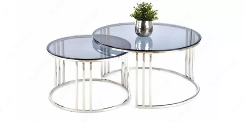 Dizayner qo'sh stol (zanglamaydigan po'lat