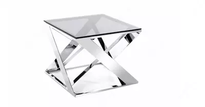 Дизайнерский квадратный столик (нерж. сталь