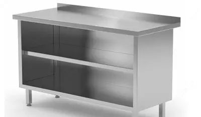 Промышленный шкаф (2 полки) "METALIX" MX-S2607, нерж. сталь, кв. профиль 2.5/5 см, отделка Satin