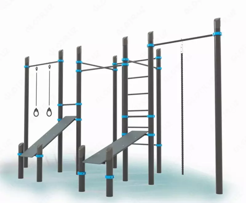 Многофункциональный уличный турник (кольца
