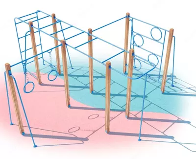 Спортивный уличный комплекс (Минимакс ДС) "METALIX" MX-WO-02.01
