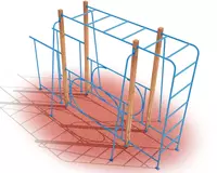 Спортивный уличный комплекс (Детский рукоход Кенга 1) "METALIX" MX-WO-02.02