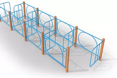 Спортивный уличный комплекс (Лабиринт "Зиг-Заг") "METALIX" MX-WO-02.03