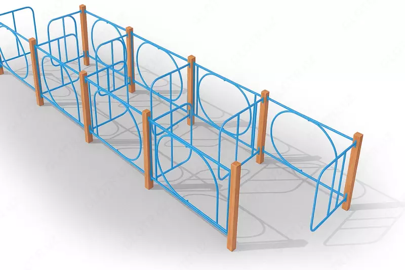 Спортивный уличный комплекс (Лабиринт "Зиг-Заг") "METALIX" MX-WO-02.03