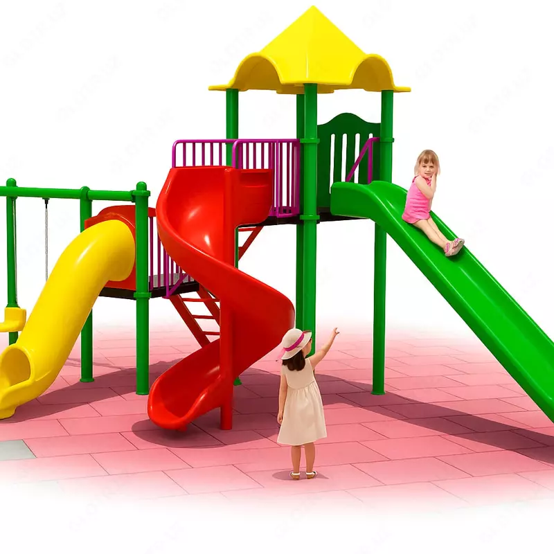 Ochiq bolalar maydonchasi METALIX DIP 01  yosh. mushuk. 4+  S=67 m2  vazni 567 kg