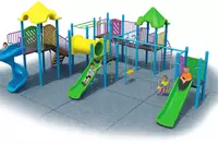 Ochiq bolalar maydonchasi METALIX DIP 06  yosh. mushuk. 4+  S=102 m2  vazni 1468 kg