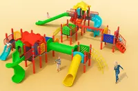 Ochiq bolalar maydonchasi METALIX DIP 07  yosh. mushuk. 4+  S=134 m2  vazni 1640 kg