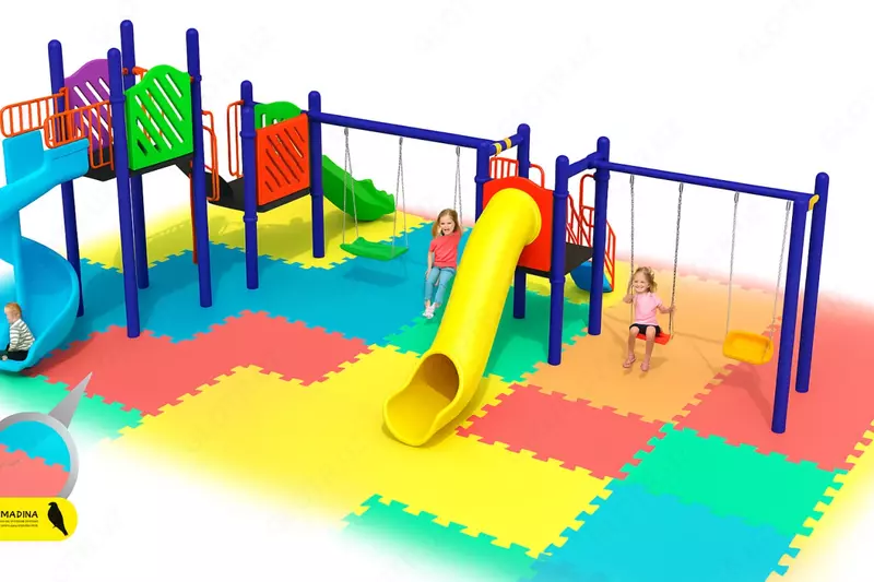 Уличная детская игровая площадка METALIX ДИП 08  возраст. кат. 4+  S=91 м2  вес 422 кг