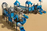 Уличная детская игровая площадка METALIX ДИП 14  возраст. кат. 4+  S=114 м2  вес 1567 кг