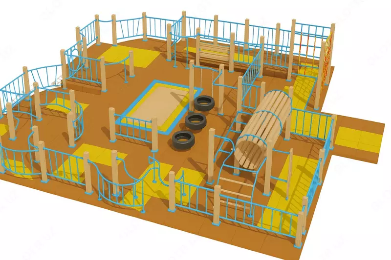 Уличная детская игровая площадка METALIX ДИП 15  возраст. кат. 3+  S=38 м2  вес 1567 кг