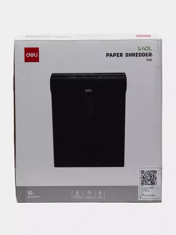 Уничтожитель бумаг Deli ET015 Cartivo MChJ