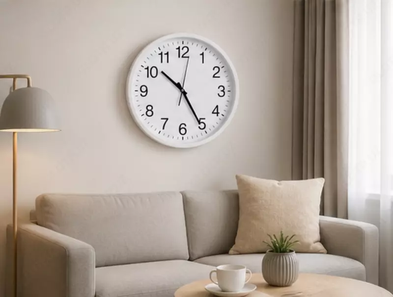  Devor soati dumaloq oq 36 5 sm Deli 9006 - Cartivo MChJ