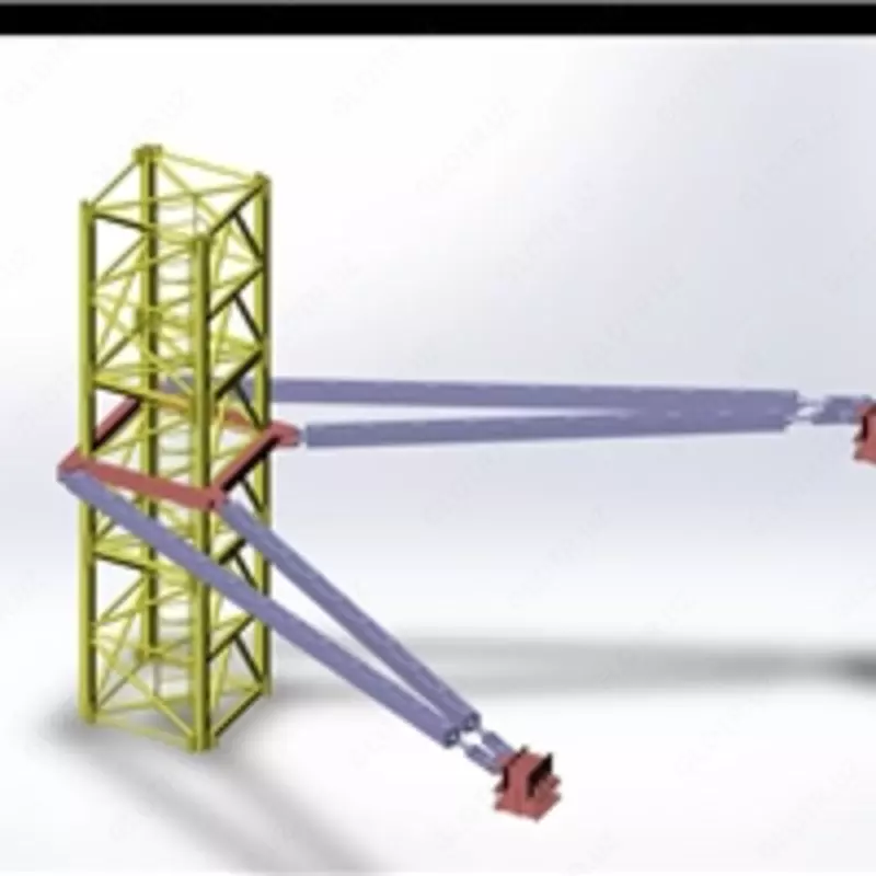 Крепления башенного крана