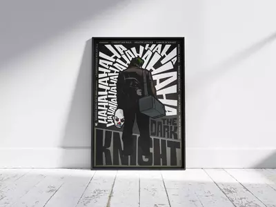 Постер в раме/ Темный Рыцарь Джокер Арт 40х60 см