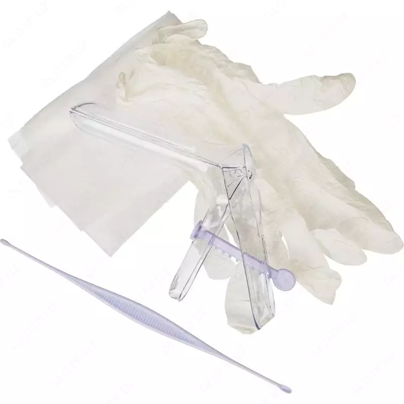 Ginekologik toplam  steril  bir martalik (qolqop  Cusco spekulum  chotka)