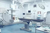  Медицинская металлическая функциональная двухсекционная кровать (с матрацем) Akbars pharm