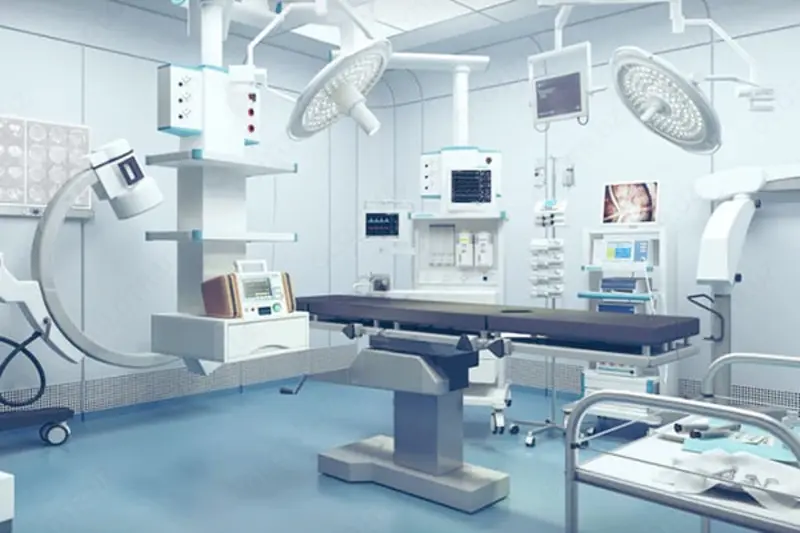  Медицинская металлическая функциональная двухсекционная кровать (с матрацем) Akbars pharm