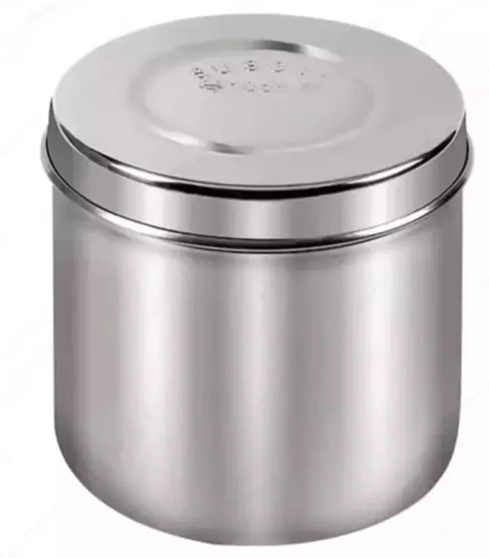 Банка-контейнер для ваты с крышкой из нержавеющей стали  d 8-12 см