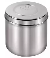 Банка-контейнер для ваты с крышкой из нержавеющей стали  d 8-12 см