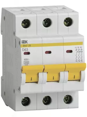 Автоматический выключатель IEK ВА 47-29  3Р  63А  4 5кА